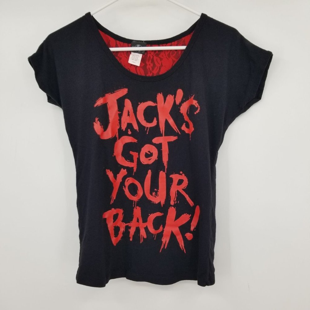 Universal Studios Jack's Got Your‎ Back Red Lace Short Sleeve Shirt XS